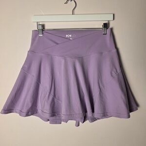 Popflex Lavender Athletic Skort XL Flowy Tennis Skirt With Shorts Pockets